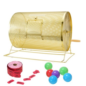 Лотобарабан VEVOR 138x125MM Металлическая поворотная клетка для билетов
