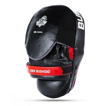 ŁAPY TRENERA TARCZE TRENINGOWE BOKSERSKIE SKÓRA NATURALNA BUSHIDO 2 SZTUKI