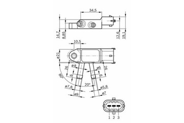 Датчик давления выхлопных газов [BOSCH] 0281002772