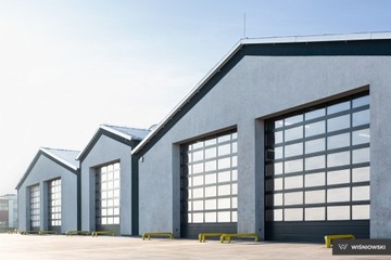 Промышленные секционные откидные гаражные ворота для зала и дома, Коричневый Антрацит