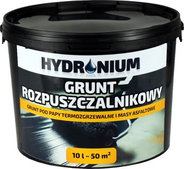 GRUNT BITUMICZNY ROZPUSZCZALNIKOWY HYDRONIUM 10 L POD PAPY I MASY ASFALTOWE