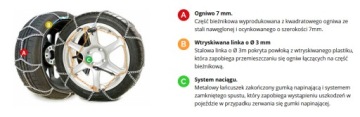 Цепи противоскольжения Snovit E7 (7мм) 110 KN110 ONORM V5117 / TUV AUSTRIA