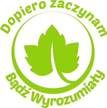 zielony liść listek młody kierowca duża naklejka