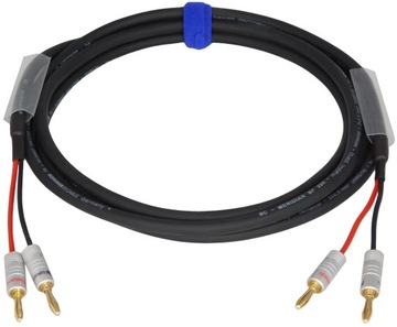SOMMER MERIDIAN KABEL GŁOŚNIKOWY 2x2,5 WTYKI BANANOWE NAKAMICHI PROSTE 1m