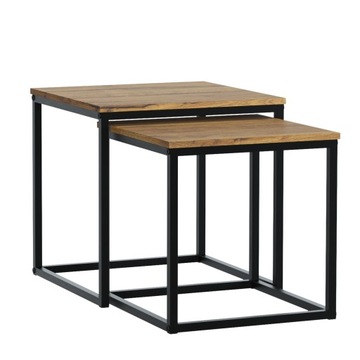 STOLIK KAWOWY 2w1 STÓŁ ŁAWA LOFT DĄB ZESTAW LFT203