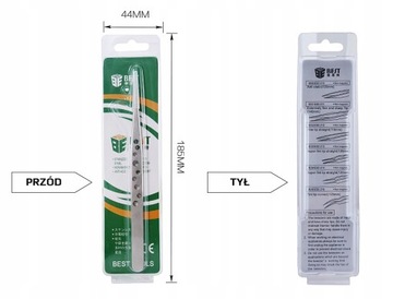 МЕТАЛЛИЧЕСКИЙ Пинцет PRECISION TWEECES ПРЯМЫЕ ДЛЯ БРОВЕЙ TWEECES BST-JK11SA 0,3 мм
