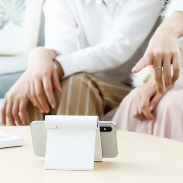 Регулируемая настольная подставка для телефона, планшета, белая