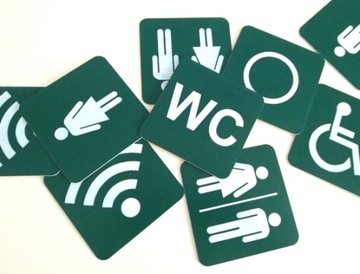 ТАРЕЛКА унитаз унитаз 6Х6 см пиктограмма 20 шт.