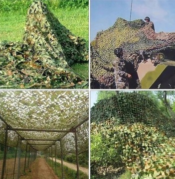 SIATKA MASKUJĄCA WOJSKOWA OGRODOWA KAMUFLAŻ 3x3M