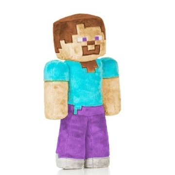 ПЛЮШЕВЫЙ МАСКОТ MINECRAFT STEVE DIAMOND, МЯГКИЙ ИГРОВОЙ HUDDY, 22 СМ