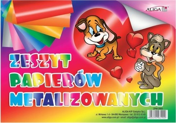 PAPIER KOLOROWY METALIZOWANY 8 KOL. B4 ALIGA
