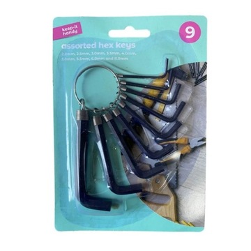 Набор шестигранных ключей Набор шестигранных ключей 9x 2–8 мм
