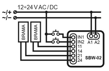 Контроллер SUPLA Gate для 2-х Wi-Fi-ворот с внешней антенной ZAMEL