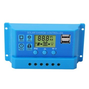 Regulator ładowania słonecznego PWM Wyświetlacz LCD Parametr Regulowany 2 USB Solar Ch