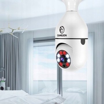 ВРАЩАЮЩАЯСЯ КАМЕРА WiFi IP-МОНИТОРИНГ 360° В ЛАМПОЧКЕ E27 FULL HD TUYA