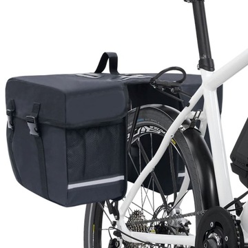 TORBA ROWEROWA NA BAGAŻNIK PODWÓJNA SAKWA 35L