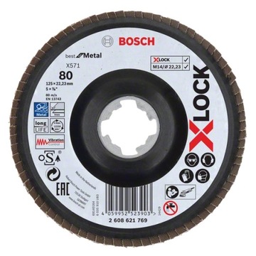 BOSCH TARCZA LISTKOWA 125mm GR.80 X-LOCK DO METALU