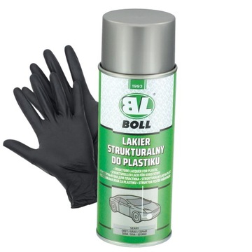 BOLL SZARY LAKIER STRUKTURALNY DO PLASTIKU ZDERZAKÓW SPRAY do PLASTIKU