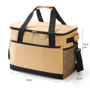 ТЕРМАЛЬНАЯ ПЛЯЖНАЯ СУМКА ДЛЯ ПИКНИКА ТУРИСТИЧЕСКИЙ холодильник большой 20 л + ПРОЧНЫЙ ВСТАВОК