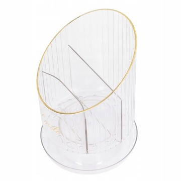 Przezroczysty uchwyt na pędzle do makijażu obrotowy wodoodporny pyłoszczeln