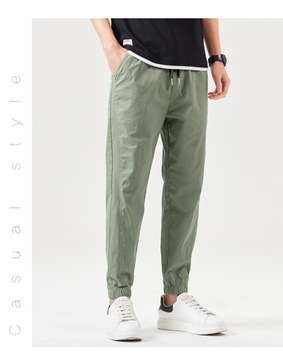 Brand Summer Cotton Ankle Length Pants Men Thin Dr