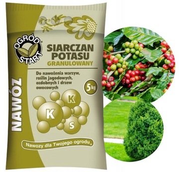 NAWÓZ SIARCZAN POTASU warzywa rośliny jagodowe granulowany warzywa 5 kg