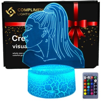 Lampka 3D nocna led usb na prezent ARIANA GRANDE
