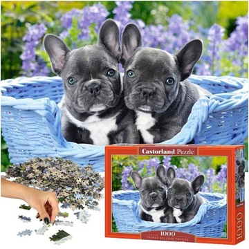 Puzzle 1000 elementów French Bulldog Puppies - Buldogi francuskie 68x47cm