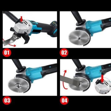 АККУМУЛЯТОРНАЯ УГЛОВАЯ ШЛИФОВАЛЬНАЯ МАШИНА 125 мм АККУМУЛЯТОРНАЯ БЕСЩЕТОЧНАЯ 2X АККУМУЛЯТОРНАЯ БАТАРЕЯ