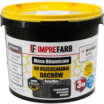 MASA USZCZELNIAJĄCA szpachla do NAPRAWY DACHÓW 3kg