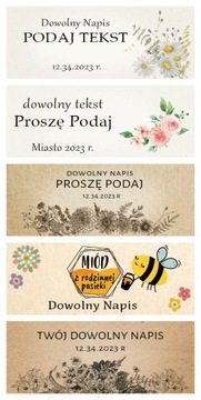16 штук наклеек на баночки 40мл 60х23, ПРИНТ, подарок-спасибо