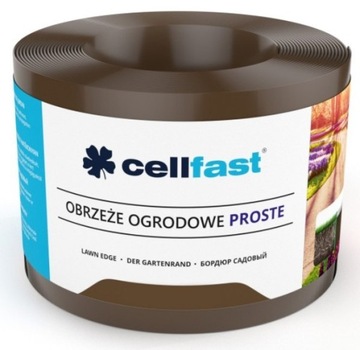 Obrzeże Płaskie CELLFAST 10CM DŁUGOŚĆ 9M BRĄZOWY