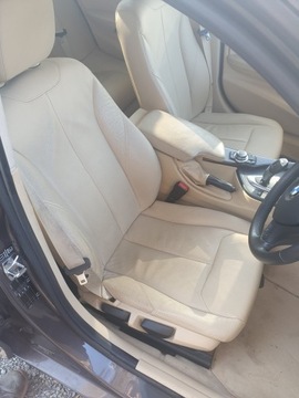 KOMPLET* FOTELE KANAPA SKÓRA MANUAL BEŻ BMW 3 F30