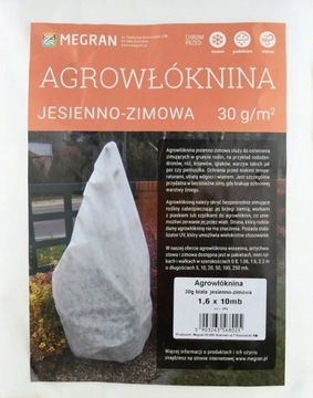 Agrowłóknina jesienno-zimowa 1,60 m x 10 m Megran