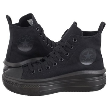 Buty Damskie Trampki na Platformie Converse CTAS Move Hi Black Czarne