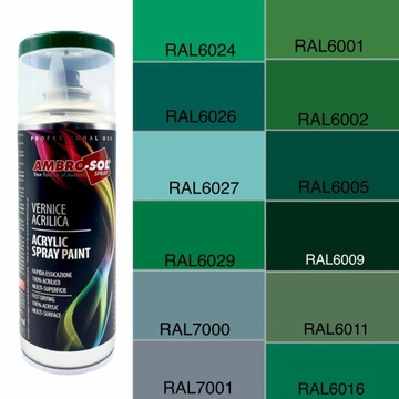 Uniwersalny lakier akrylowy ZIELONY 400ml AMBROSOL