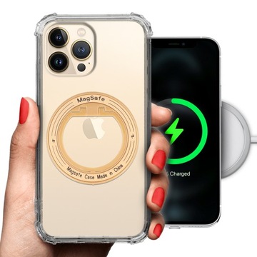 Etui ANTISHOCK RING MAGSAFE do IPHONE 13 PRO MAX Uchwyt BRĄZOWY Pierścień