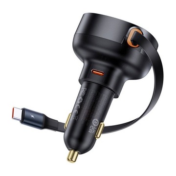 Автомобильное зарядное устройство Baseus Enjoyment Pro USB-C (гнездо) / USB-C (штекер)