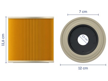 Filtr Do KARCHER MV2 MV3 WD2 WD3 SE4001 WD2 PLUS KWD V17 V15 V12 (HEPA)