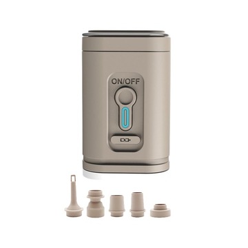 Mini Pump Электрический воздушный насос для надувной лодки, серый и коричневый