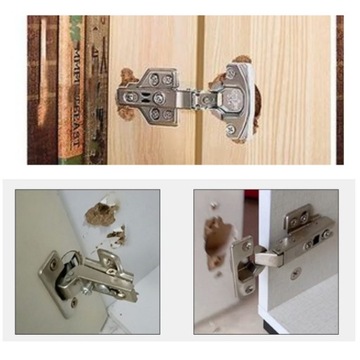 4 x КОМПЛЕКТ ДЛЯ РЕМОНТА ВЫРЫВАННЫХ ПЕТЛЕЙ РЕМОНТНАЯ ПЛАСТИНКА ДЛЯ МЕБЕЛИ