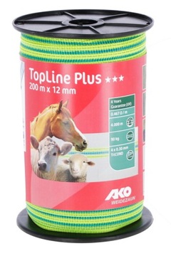 PASTUCH TAŚMA DLA KONI AKO Topline Plus 12mm/200 m