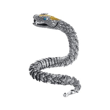 Bransoletka ze smokiem Vintage Punk Argent Dragon 22cm