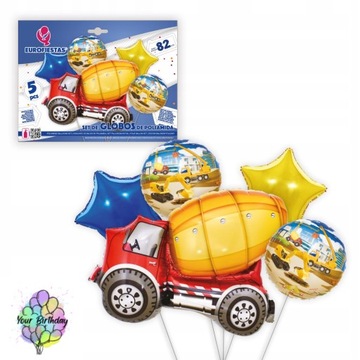 BALONY ZESTAW 5SZT BETONIARKA 82 CM