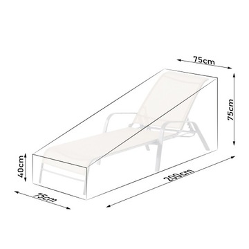 ЧЕХОЛ ДЛЯ САДОВОГО СТУЛА СТУЛ, деревянный, водонепроницаемый, устойчивый к УФ-излучению, 200x75 см