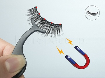 Rzęsy Bondingowe Magnetyczne 5 Par + Eyeliner Pęseta Eyelashes Wielorazowe
