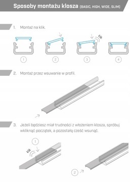 CZARNY KLOSZ DOUBLE LED 3M DUAL SILEDA DILEDA SUBLI ZATI GEMI (...) - PMMA