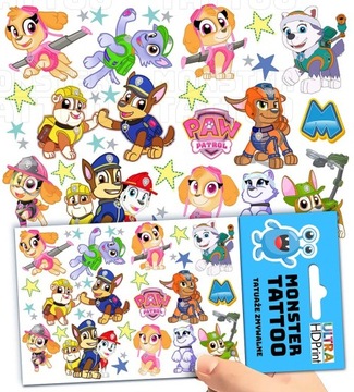 МОЮЩИЕСЯ ВРЕМЕННЫЕ ТАТУ ДЛЯ ДЕТЕЙ PAW PATROL ОРИГИНАЛЬНЫЕ ДИЗАЙНЫ