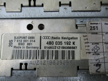 AUDI A6 C5 ЛИФТ РАДИО НАВИГАЦИЯ ПЛЮС 4B0035192K