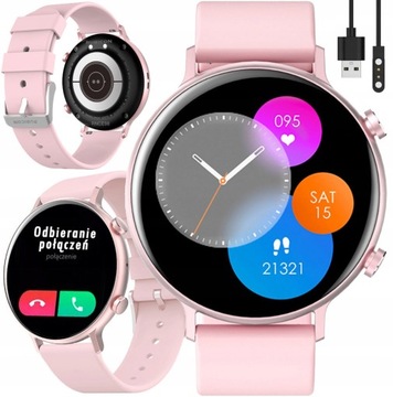 Zegarek SMARTWATCH Rubicon ODBIERANIE POŁĄCZEŃ 240x240 PEŁNY DOTYK MENU PL